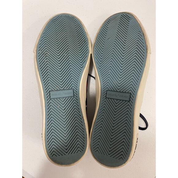 SeaVees for J Crew Women's Legend Sneaker Shoes Navy Blue Red Green Size 8.5 - Picture 8 of 10